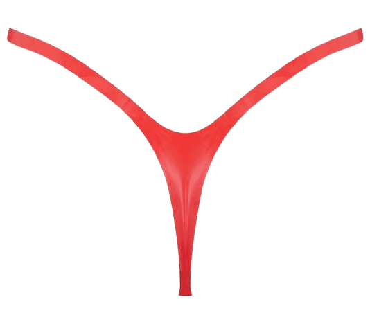 Red Latex Thong